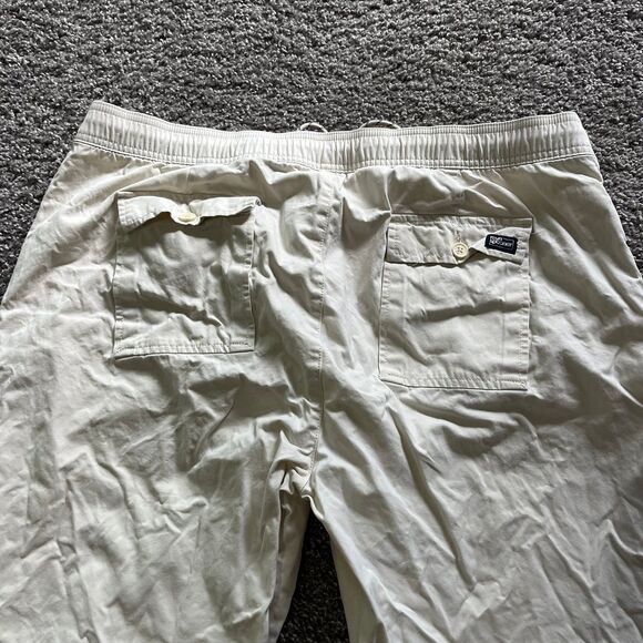 Reyn Spooner Chino Pants Tan Khaki Outdoor 100% Cotton Relaxed Drawstring Sz 2XL - Picture 4 of 8